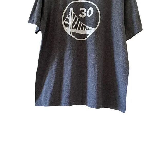 ADIDAS GOLDEN STATE WARRIORS COTTON GREY BASKETBALL T-SHIRT STEPHEN CURRY- LARGE - Picture 3 of 10